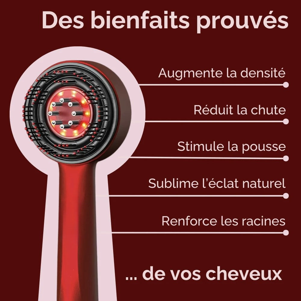 Sakina HairPro - Brosse massante anti-chute et pousse rapide